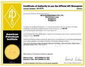 MTQ - Certifiate of Authority to use the Official API Monogram - 6A-0376