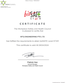 MTQ - Biz Safe Certificate